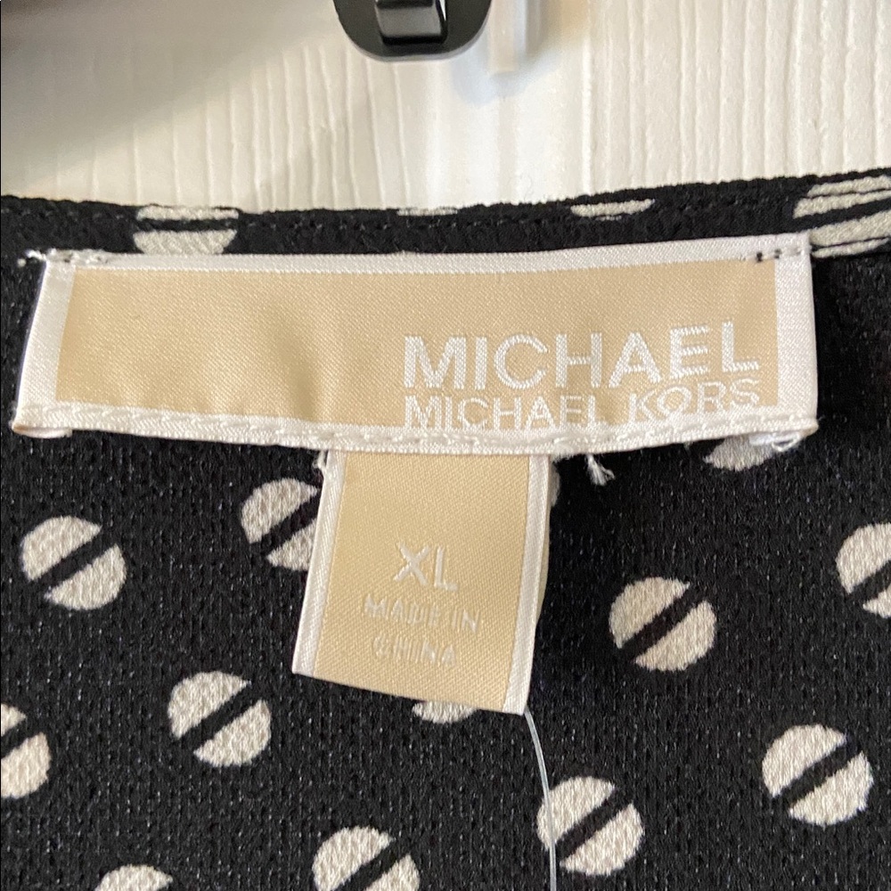 Michael Kors Black and White Patterned Long Sleeve Dress size XL brand new - Picture 3 of 10